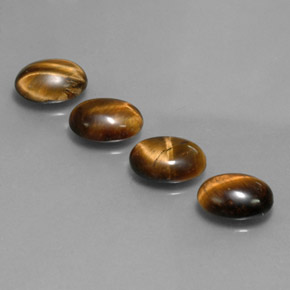 Tiger's Eye Gemstone in 9 x 7 mm (calibrated) Size for Sale, Tiger's Eye Stone in Gold Brown Color