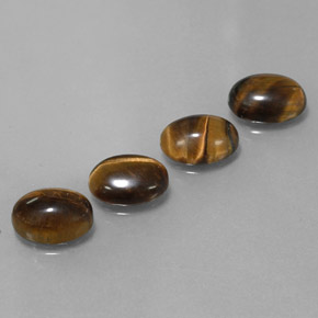 6.42 ct Brown Tiger's Eye Stone, Natural Tiger's Eye in Oval Cabochon Shape for Sale