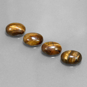 6.64 ct Brown Tiger's Eye Gemstone, Tiger's Eye Gem in Oval Cabochon Shape for Sale.