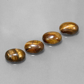 6.64 ct Brown Tiger's Eye Stone, Natural Tiger's Eye in Oval Cabochon Shape for Sale