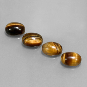 5.20 ct Brown Tiger's Eye Gemstone, Tiger's Eye Gem in Oval Cabochon Shape for Sale.
