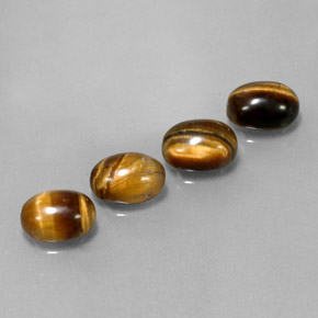 5.20 ct Brown Tiger's Eye Stone, Natural Tiger's Eye in Oval Cabochon Shape for Sale