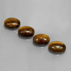 Tiger's Eye Gemstones in 8.8 x 6.8 mm Size for Sale, Tiger's Eye Stones in Gold Brown Color