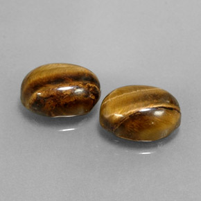 3.56 ct Brown Tiger's Eye Stone, Natural Tiger's Eye in Oval Cabochon Shape for Sale