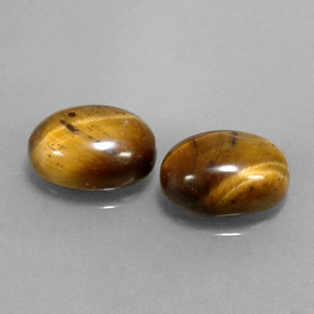 3.55 ct Brown Tiger's Eye Stone, Natural Tiger's Eye in Oval Cabochon Shape for Sale