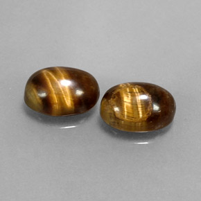 2.82 ct Brown Tiger's Eye Stone, Natural Tiger's Eye in Oval Cabochon Shape for Sale