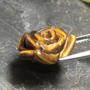 Tiger's Eye Gemstone in 16 x 14.9 mm Size for Sale, Tiger's Eye Stone in Golden Brown Color