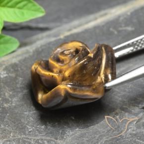 Tiger's Eye Gemstone in 16 x 16 mm (calibrated) Size for Sale, Tiger's Eye Stone in Golden Brown Color