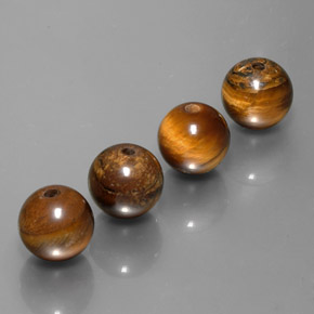 15.48 ct Brown Tiger's Eye Stone, Natural Tiger's Eye in Drilled Sphere Shape for Sale