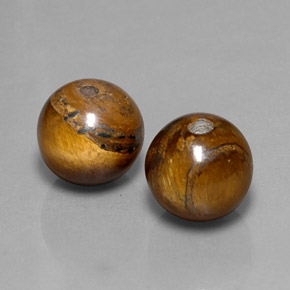 8.00 ct Brown Tiger's Eye Stone, Natural Tiger's Eye in Drilled Sphere Shape for Sale