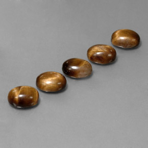 8.97 ct Brown Tiger's Eye Stone, Natural Tiger's Eye in Oval Cabochon Shape for Sale