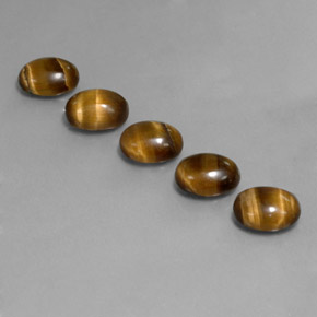 7.95 ct Brown Tiger's Eye Gemstone, Tiger's Eye Gem in Oval Cabochon Shape for Sale.