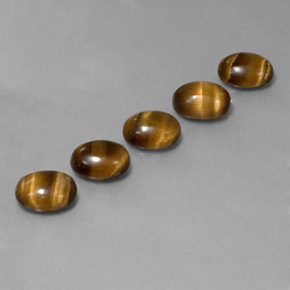 7.95 ct Brown Tiger's Eye Stone, Natural Tiger's Eye in Oval Cabochon Shape for Sale