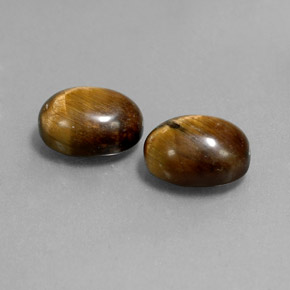 4.06 ct Brown Tiger's Eye Stone, Natural Tiger's Eye in Oval Cabochon Shape for Sale