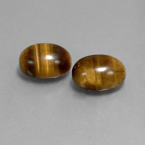 4.00 ct Brown Tiger's Eye Stone, Natural Tiger's Eye in Oval Cabochon Shape for Sale