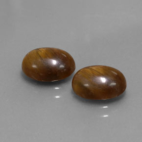3.18 ct Brown Tiger's Eye Stone, Natural Tiger's Eye in Oval Cabochon Shape for Sale