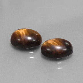 3.25 ct Brown Tiger's Eye Stone, Natural Tiger's Eye in Oval Cabochon Shape for Sale