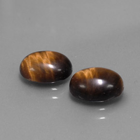 3.09 ct Brown Tiger's Eye Stone, Natural Tiger's Eye in Oval Cabochon Shape for Sale