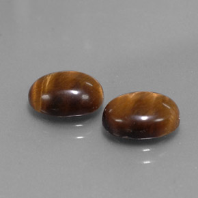 3.10 ct Brown Tiger's Eye Stone, Natural Tiger's Eye in Oval Cabochon Shape for Sale