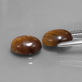 Tiger's Eye Gemstone in 8.8 x 6.7 mm Size for Sale, Tiger's Eye Stone in Gold Brown Color