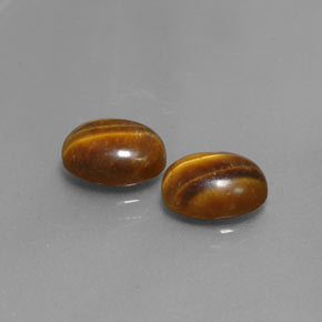 3.39 ct Brown Tiger's Eye Stone, Natural Tiger's Eye in Oval Cabochon Shape for Sale