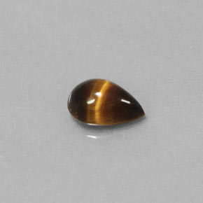 0.70 ct Brown Tiger's Eye Stone, Natural Tiger's Eye in Pear Cabochon Shape for Sale