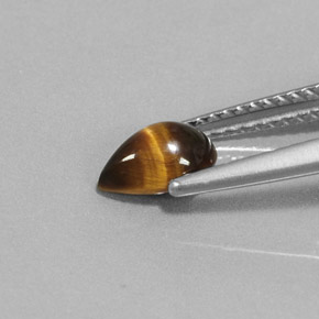 Tiger's Eye Gemstone in 7 x 5 mm (calibrated) Size for Sale, Tiger's Eye Stone in Gold Brown Color