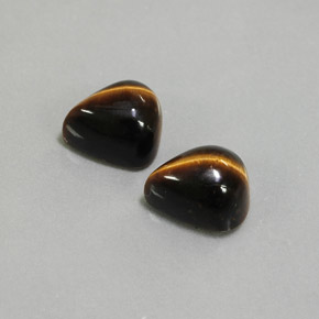 6.53 ct Brown Tiger's Eye Stone, Natural Tiger's Eye in Pear Cabochon Shape for Sale