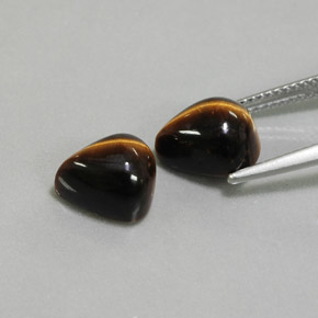 Tiger's Eye Gemstone in 9.7 x 8.5 mm Size for Sale, Tiger's Eye Stone in Gold Brown Color