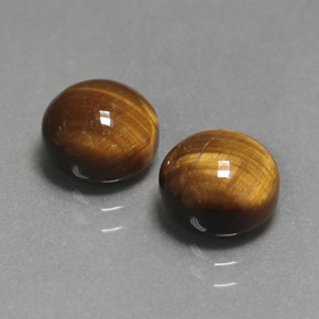 4.60 ct Brown Tiger's Eye Stone, Natural Tiger's Eye in Round Cabochon Shape for Sale