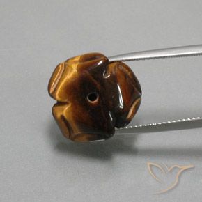 Tiger's Eye Gemstone in 16 x 15.1 mm Size for Sale, Tiger's Eye Stone in Warm Brown Color
