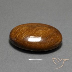 33.96 ct Brown Tiger's Eye Stone, Natural Tiger's Eye in Oval Cabochon Shape for Sale