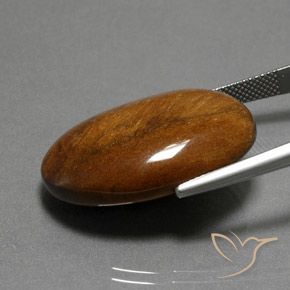 Tiger's Eye Gemstone in 28.4 x 20.1 mm Size for Sale, Tiger's Eye Stone in Deep Cinnamon Brown Color