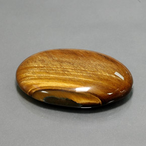 68.47 ct Brown Tiger's Eye Stone, Natural Tiger's Eye in Oval Cabochon Shape for Sale