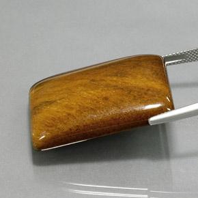 Tiger's Eye Gemstone in 31.6 x 23.6 mm Size for Sale, Tiger's Eye Stone in Reddish Brown Color