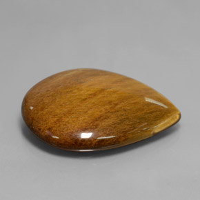 30.37 ct Brown Tiger's Eye Stone, Natural Tiger's Eye in Pear Cabochon Shape for Sale