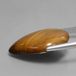 Tiger's Eye Gemstone in 28.1 x 23.9 mm Size for Sale, Tiger's Eye Stone in Gold Brown Color