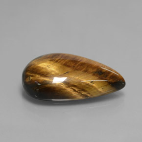 12.18 ct Brown Tiger's Eye Stone, Natural Tiger's Eye in Pear Cabochon Shape for Sale