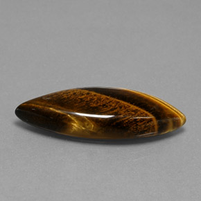 16.23 ct Brown Tiger's Eye Stone, Natural Tiger's Eye in Marquise Cabochon Shape for Sale