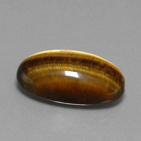 19.73 ct Brown Tiger's Eye Stone, Natural Tiger's Eye in Oval Cabochon Shape for Sale
