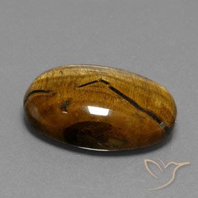 25.02 ct Brown Tiger's Eye Stone, Natural Tiger's Eye in Oval Cabochon Shape for Sale