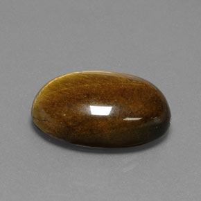 18.74 ct Brown Tiger's Eye Stone, Natural Tiger's Eye in Oval Cabochon Shape for Sale