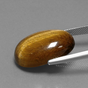 Tiger's Eye Gemstone in 21.6 x 14.4 mm Size for Sale, Tiger's Eye Stone in Gold Brown Color