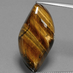 18.41 ct Brown Tiger's Eye Gemstone, Tiger's Eye Gem in Fancy Cabochon Shape for Sale.