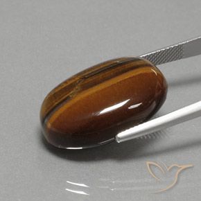 Tiger's Eye Gemstone in 23.8 x 15.9 mm Size for Sale, Tiger's Eye Stone in Golden Brown Color