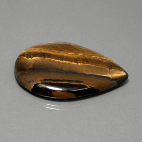 117.80 ct Brown Tiger's Eye Stone, Natural Tiger's Eye in Pear Cabochon Shape for Sale