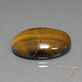 20.16 ct Brown Tiger's Eye Stone, Natural Tiger's Eye in Oval Cabochon Shape for Sale