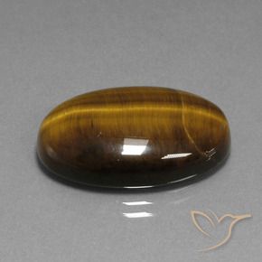 20.74 ct Brown Tiger's Eye Stone, Natural Tiger's Eye in Oval Cabochon Shape for Sale