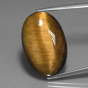 Warm Brown Tiger's Eye Gem - 21ct Oval Cabochon (ID: 389815)