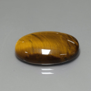 19.99 ct Brown Tiger's Eye Stone, Natural Tiger's Eye in Oval Cabochon Shape for Sale